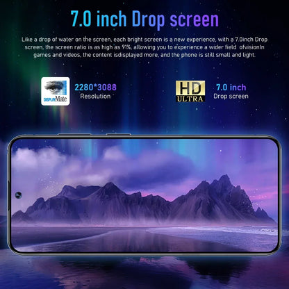 Nuovo smartphone 2025 da 22 GB, 2 TB, schermo da 7,0 pollici, 7000 Mah, Android13 cellulare Dual Sim Face sbloccato, telefono cellulare 5G