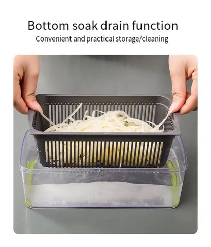 Tritaverdure multifunzionale 14 in 1, tritacipolle, manico, griglia per alimenti, tritatutto, affettaverdure da cucina, taglio a cubetti