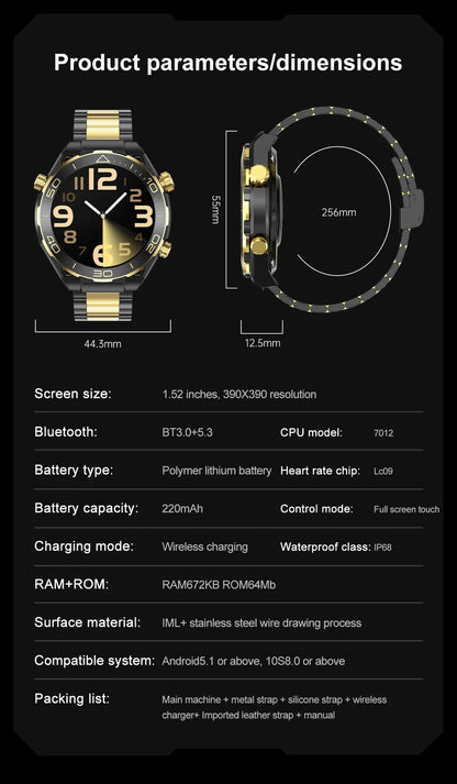 Nuovo smartwatch Z91PROMAX, chiamata Bluetooth, frequenza cardiaca, pressione sanguigna, monitoraggio del sonno per ricordare l'esercizio