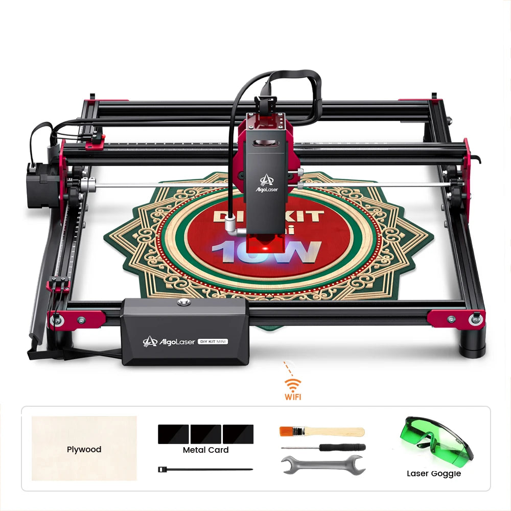 ALGO Laser Engraving Cutting Machine CNC Roller Rotary DIY Printer Graving Tool Powerful Woodworking Metal Wood Leather Acrylic