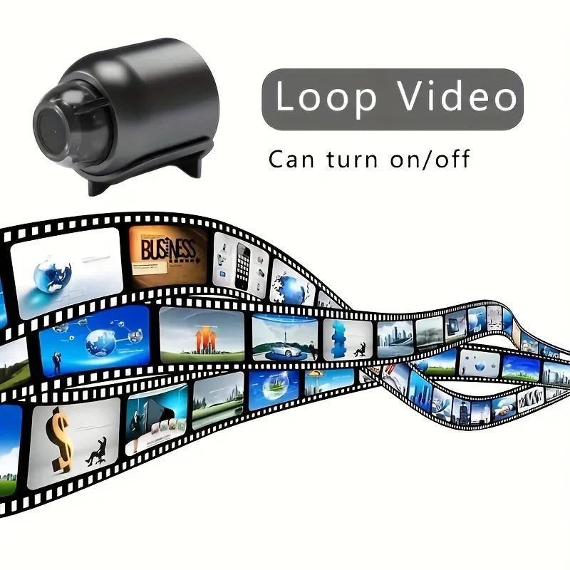 1080P HD Mini telecameraCON VISIONE NOTTURNA WiFi Sicurezza interna Sorveglianza di sicurezza Baby Monitor IP Cam Audio Video  REGISTRAZIONE