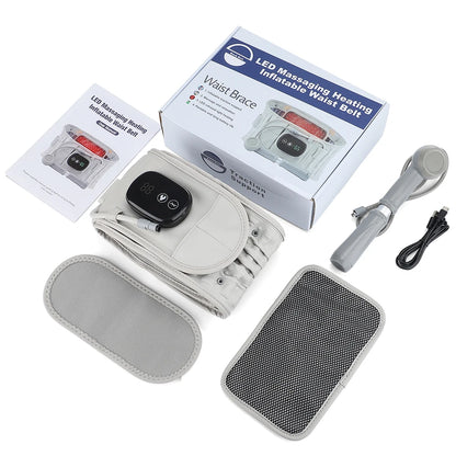 Cintura gonfiabile Protezione per decompressione lombare Back Brace riscaldato Vibrazione Massaggio Cintura Airbag Supporto Correzione della postura