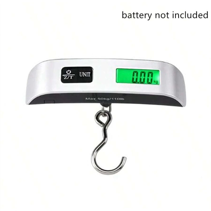 BILANCIA Scala portatile Display LCD digitale 110lb/ 50kg bagaglio elettronico appeso valigia viaggio pesi bagagli strumenti di equilibrio di peso