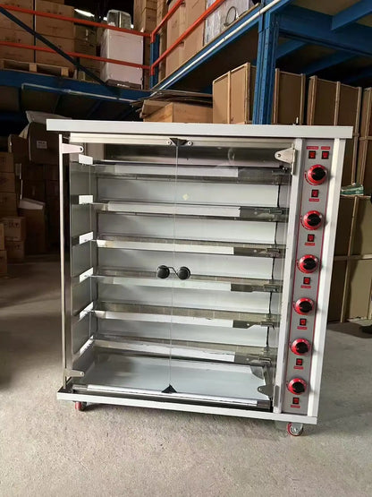 Commercial Chicken Rotisserie Oven - Stainless Steel Gas/Electric Roaster for Restaurants, 15 Chickens Capacity (Hot Sale)