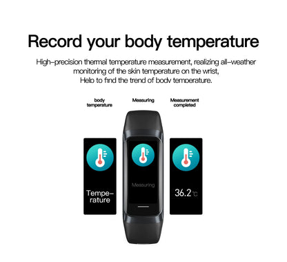 AMOLED Smartwatch Monitor della temperatura corporea Fitness Orologio sportivo 3 ATM impermeabile Uomini Smart Watch Band per le donne IOS Xiaomi 2025