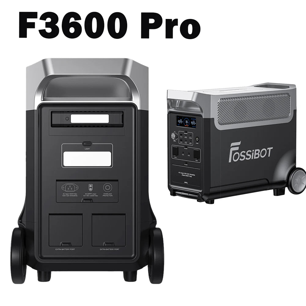 FOSSiBOT F3600 Pro 3600W Pure Sine Wave Power Station 13 Output Ports 11520Wh Expansion APP Control Energy Storage Power Station Solar Charge 1.5h Full Charge