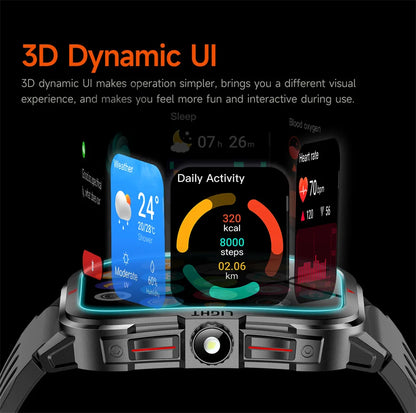 Nuovo per Xiaomi Military Smart Watch Men 3ATM impermeabile all'aperto Sport Fitness Tracker Monitor di salute Bluetooth Chiamata Smart Watch