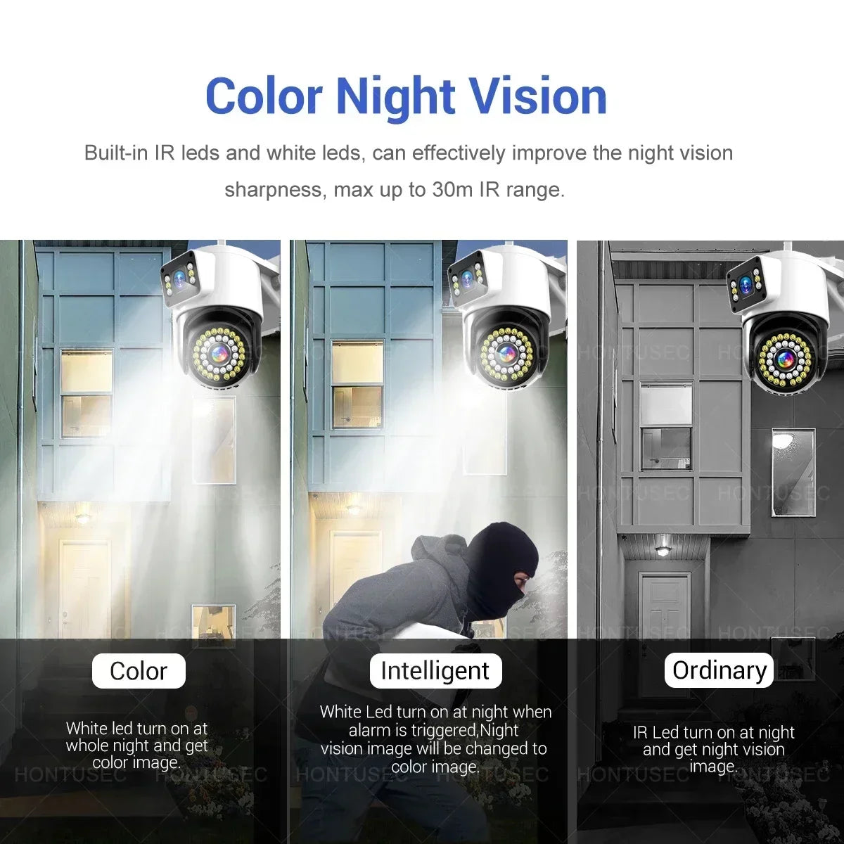 Yoosee 4K 8MP doppia lente doppio schermo a colori visione notturna rilevazione del movimento audio bidirezionale all'aperto impermeabile wifi telecamera di sicurezza