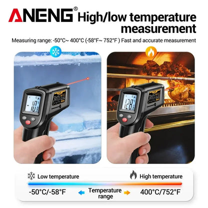 ANENG TH201 Celsius Display digitale termometro a infrarossi altamente sensibile senza contatto temperatura misurazione pistola igrometro