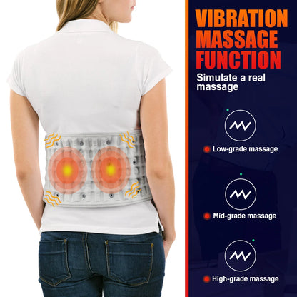 Cintura gonfiabile Protezione per decompressione lombare Back Brace riscaldato Vibrazione Massaggio Cintura Airbag Supporto Correzione della postura