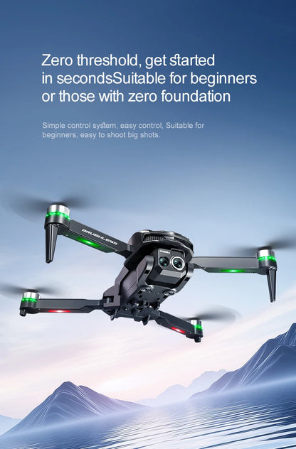 Drone S168 controllato da schermo, flusso luminoso brushless EEC 8K ad alta definizione, evitamento ostacoli su quattro lati, elicottero leggero FPV