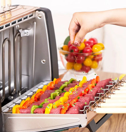Barbecue Grill domestico automatico rotante spiedini macchina senza fumo Rotary grill elettrico 220V/ 1200W barbecue grill