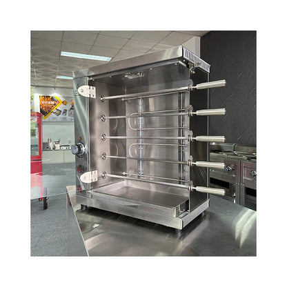 Commercial Stainless Steel Rotary Gas Oven Durable Chicken Rotisserie Grill Machine for Hotel Catering Equipment