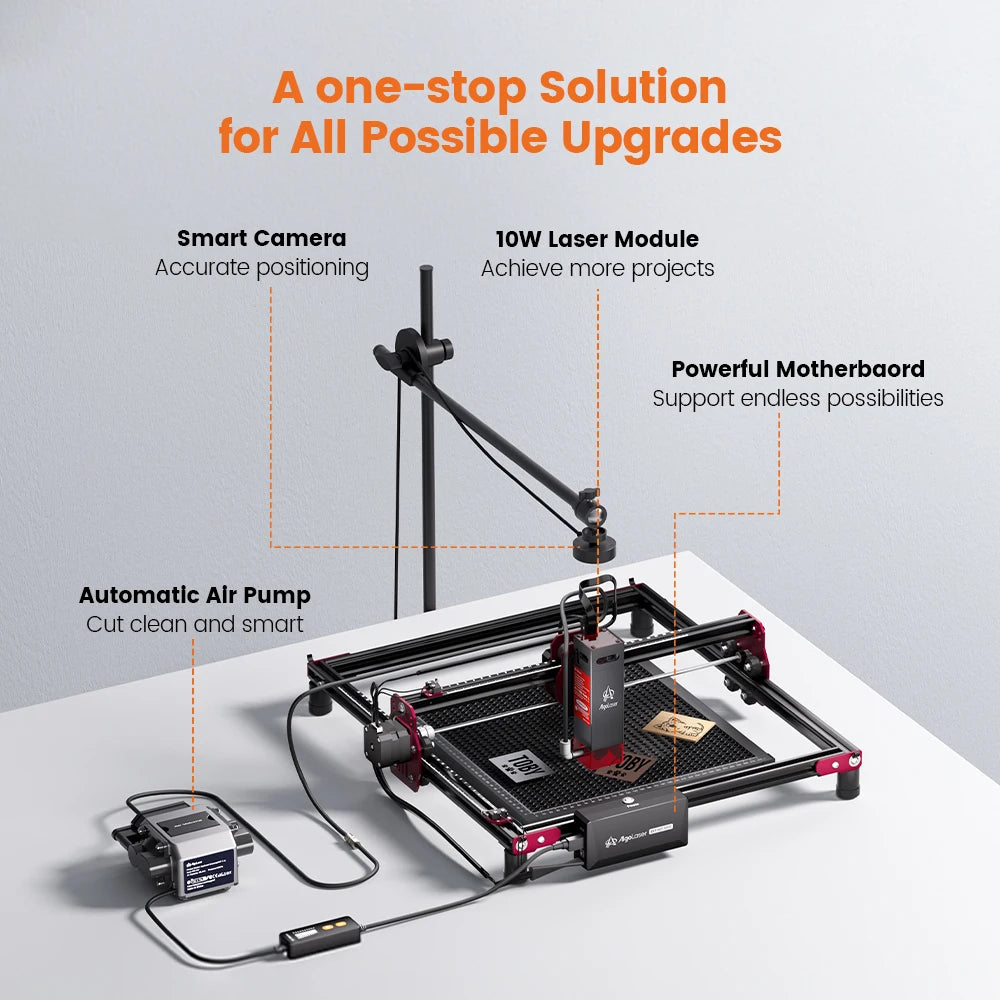 ALGO Laser Engraving Cutting Machine CNC Roller Rotary DIY Printer Graving Tool Powerful Woodworking Metal Wood Leather Acrylic