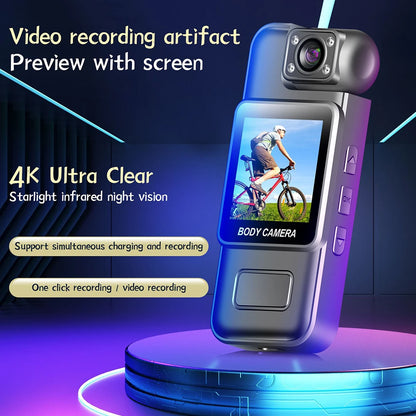 Ultra HD 4K WiFi Mini macchina fotografica portatile Registratore video digitale Polizia BodyCam Visione notturna a infrarossi Sport DV Camcorder 카메라