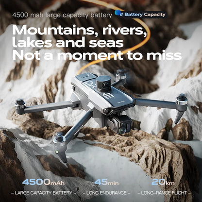 Ala 6 professionale di pesca Airdrop Drone 8K HD Camera 3-Axis Gimbal 20KM Brushless GPS Quadcopter Avoidance Ostacolo RC Dron