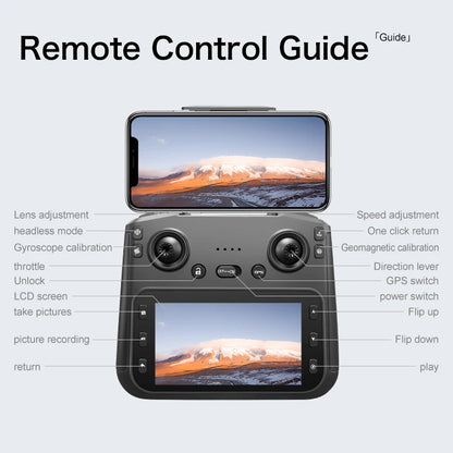 S-X1 Nuovo drone con schermo a 3 assi anti-shake Gimbal 4K Aerial Brushless Drones RC Quadcopter 5G GPS 8K HD Telecamere EIS Mini Dron