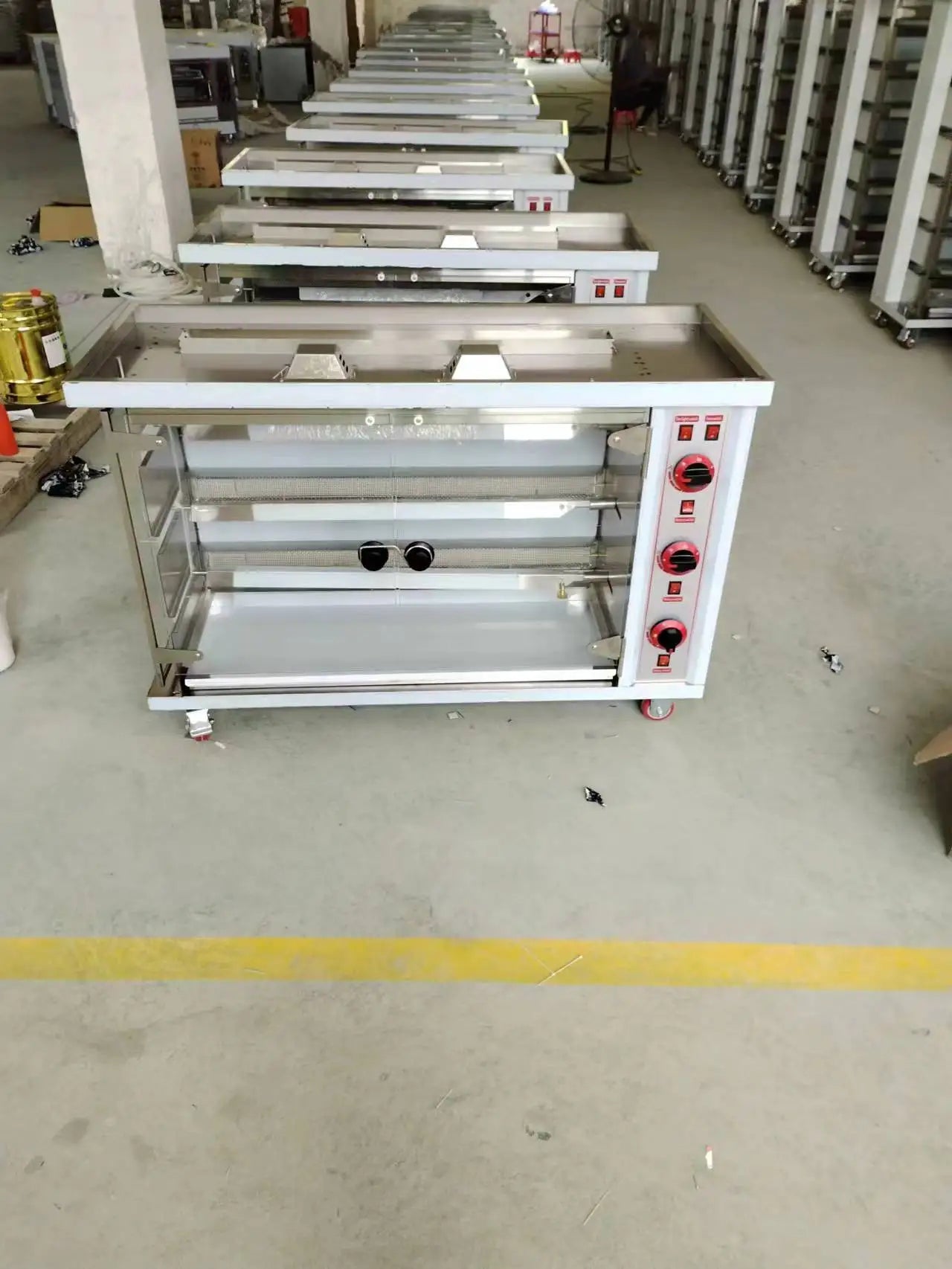 Commercial Chicken Rotisserie Oven - Stainless Steel Gas/Electric Roaster for Restaurants, 15 Chickens Capacity (Hot Sale)