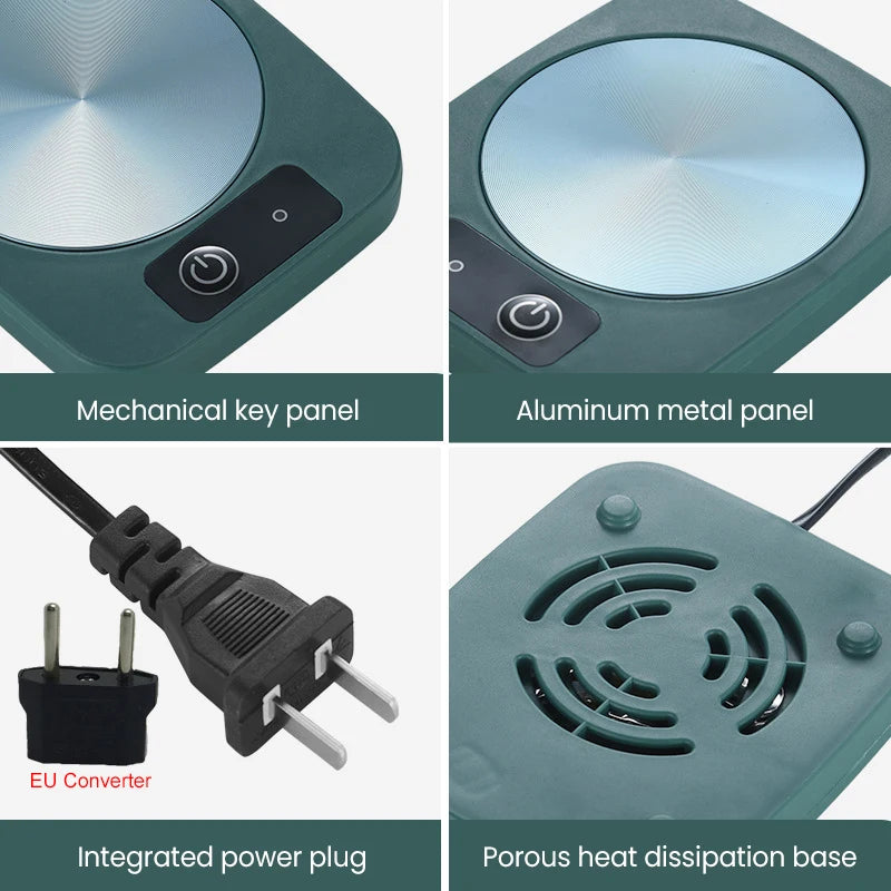 Scalda tazza elettrica Latte Tè Acqua Riscaldamento Pad Caldaia Riscaldatore Stuoia di riscaldamento costante termostatico sottobicchiere a bassa potenza Home Office regalo