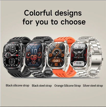 Nuovo per Xiaomi Military Smart Watch Men 3ATM impermeabile all'aperto Sport Fitness Tracker Monitor di salute Bluetooth Chiamata Smart Watch
