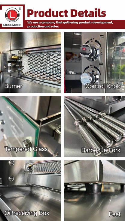 High Capacity Hot Selling Automatic Rotisseries Electric Gas Chicken Grill Rotisserie Roasting Machine Chicken Rotisserie Oven