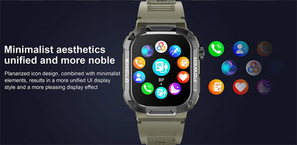 Nuovo per Huawei Xiaomi Military Smart Watch Monitor di salute degli uomini impermeabile all'aperto Sport Tracker Bluetooth Call Smartwatch 2025