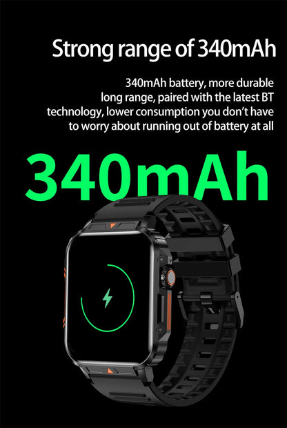 2024 Nuovo uomo militare all'aperto 1.95 Smart Watch uomini bluetooth chiamata smartwatch uomini per android ios ip68 impermeabile ftiness orologi