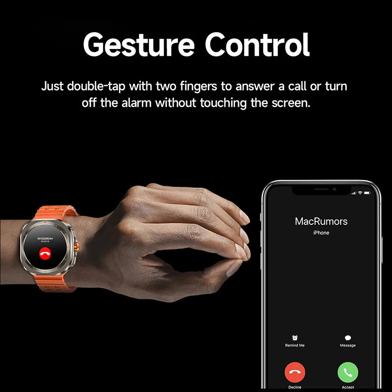 Novità 2025 per Samsung Galaxy Watch 7 Ultra GPS NFC Smart Watch da uomo 1,43" AMOLED con display sempre IP68 BT Call Sports Smartwatch