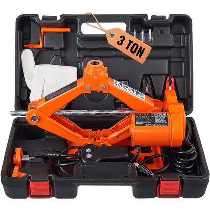 Jack per auto elettrica SucceBuy da 3 tonnellate con chiave a percussione elettrica, sollevamento portatile da 12 V per SUV e cambio pneumatici per camion
