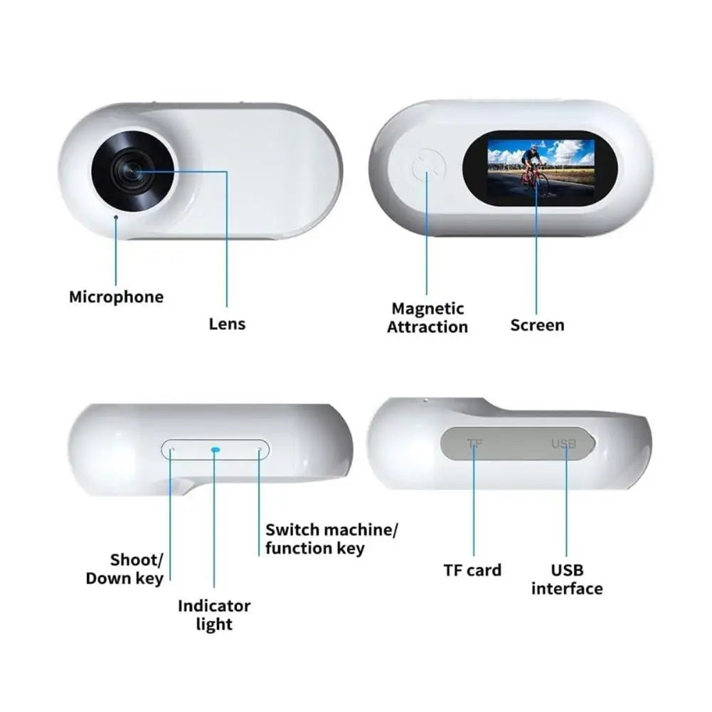 Telecamera da collare per cani e gatti con movimento video, mini telecamera per la registrazione del corpo, collare wireless per interni/esterni X6O5