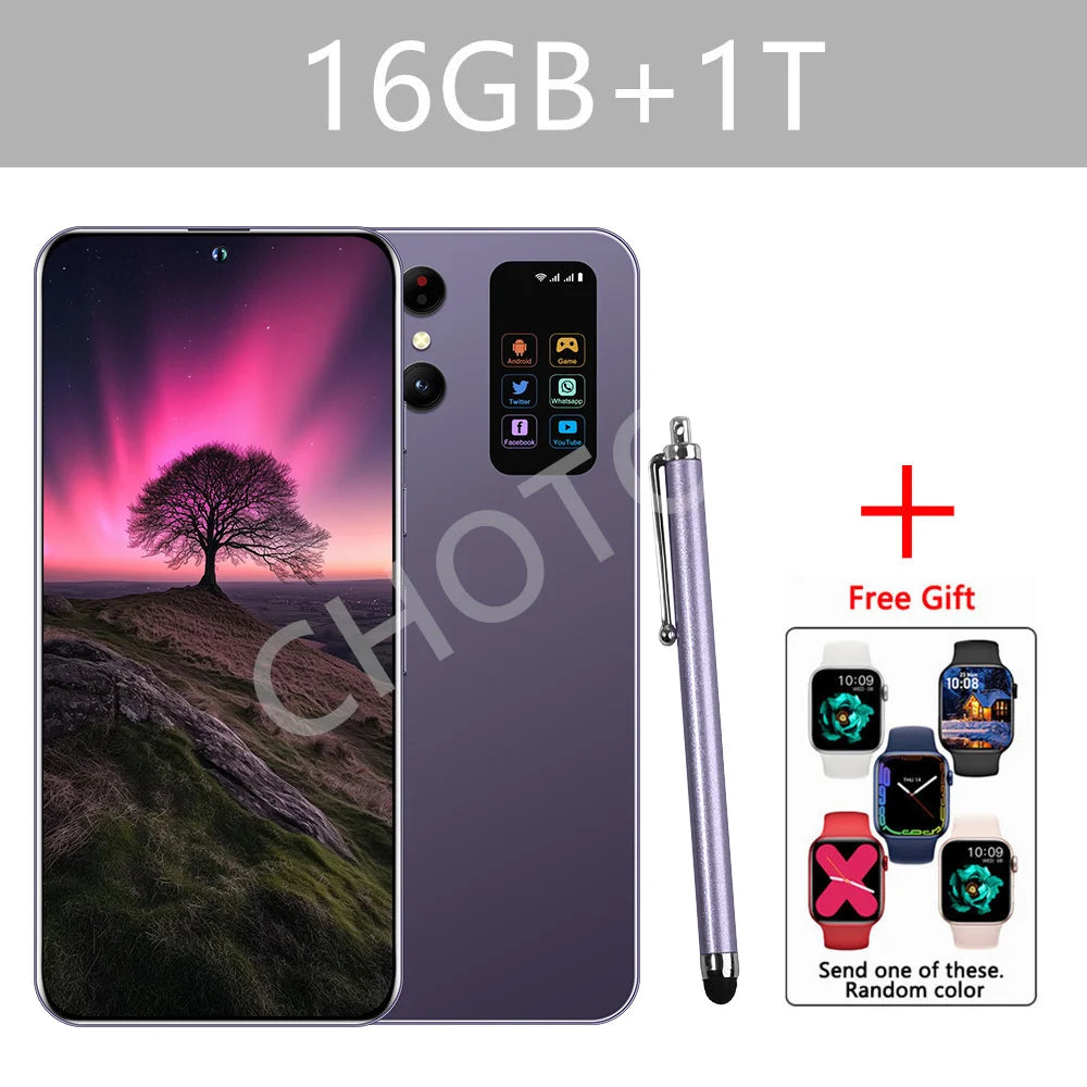 Cellulari 2025 SMS 25 Ultra 5G Smartphone originale 7.3HD Dual SIM 108MP Telefono cellulare Android versione globale 7800mAh Telefoni cellulari