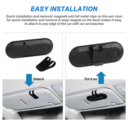 Kit Bluetooth wireless per auto, vivavoce, visiera parasole, altoparlante per telefono, ricevitore audio Bluetooth automatico, accessori