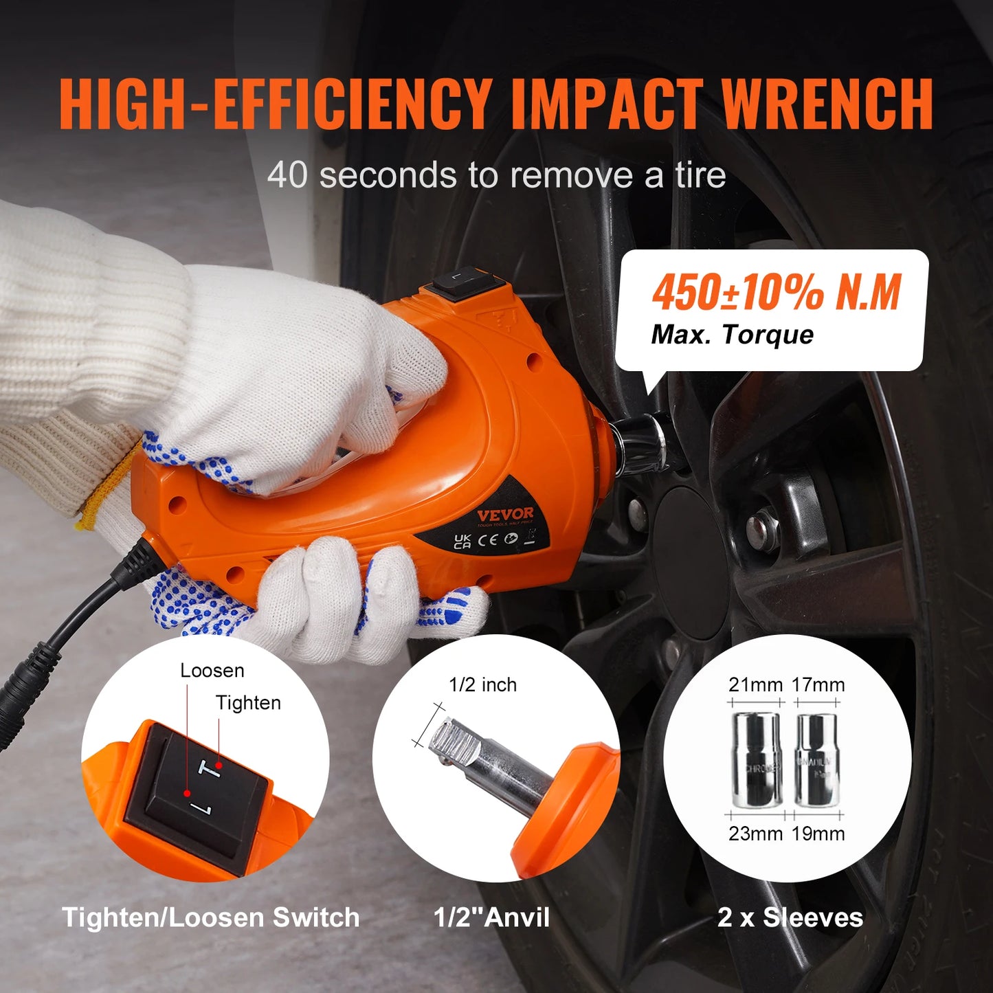 Jack per auto elettrica SucceBuy da 3 tonnellate con chiave a percussione elettrica, sollevamento portatile da 12 V per SUV e cambio pneumatici per camion