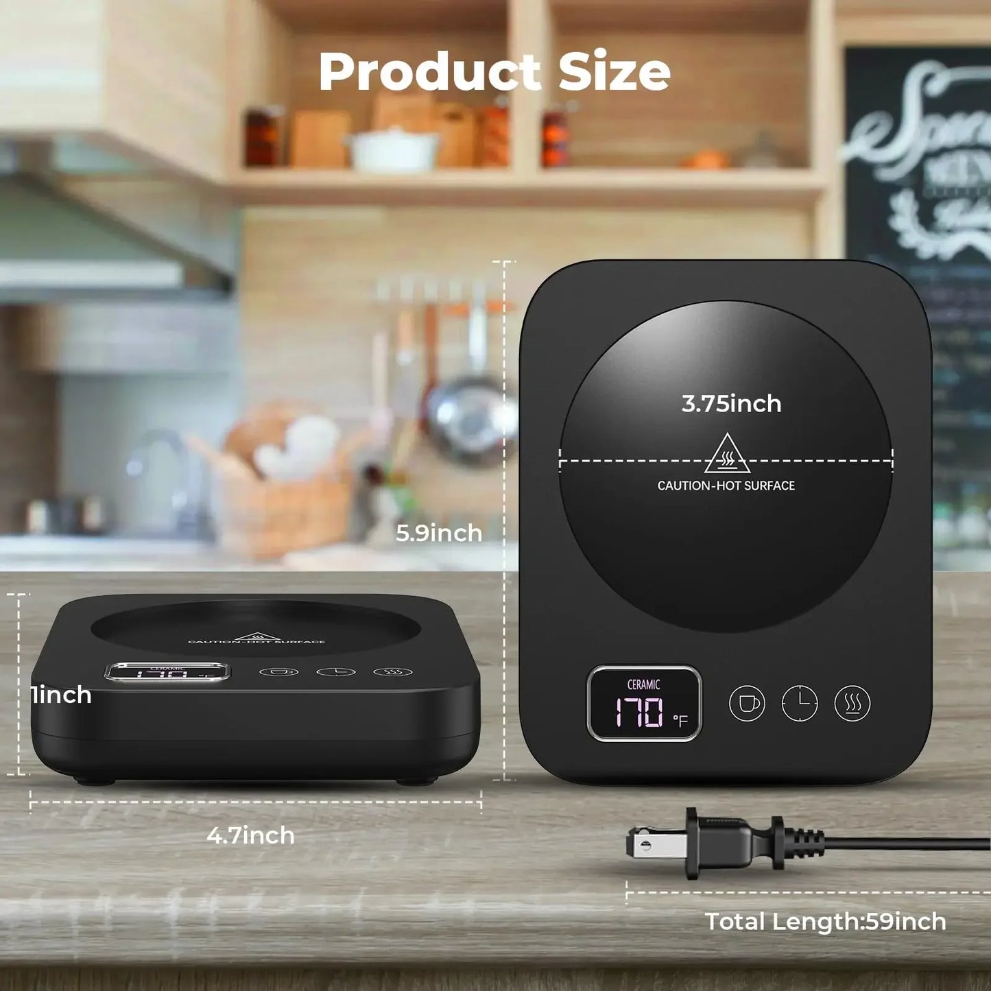 220V/ 110V Scalda Tazza Latte Riscaldamento Pad Tazza di caffè Sottobicchieri Smart Electric Beverage Warmer Insulat 3 ingranaggi regolabile ufficio casa