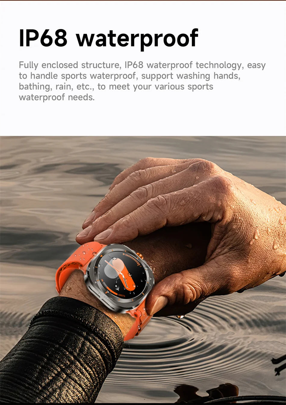Novità 2025 per Samsung Galaxy Watch 7 Ultra GPS NFC Smart Watch da uomo 1,43" AMOLED con display sempre IP68 BT Call Sports Smartwatch