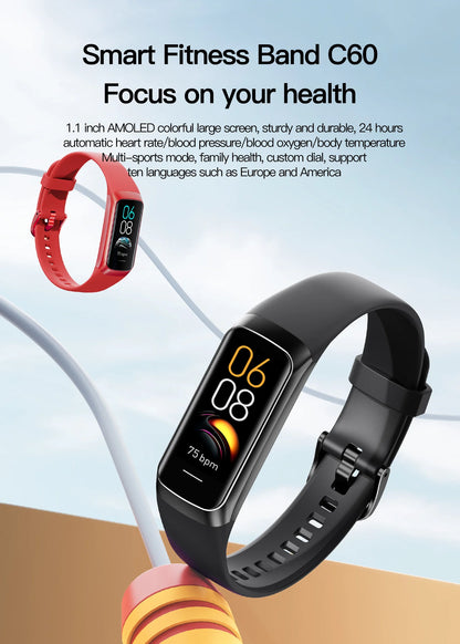 AMOLED Smartwatch Monitor della temperatura corporea Fitness Orologio sportivo 3 ATM impermeabile Uomini Smart Watch Band per le donne IOS Xiaomi 2025
