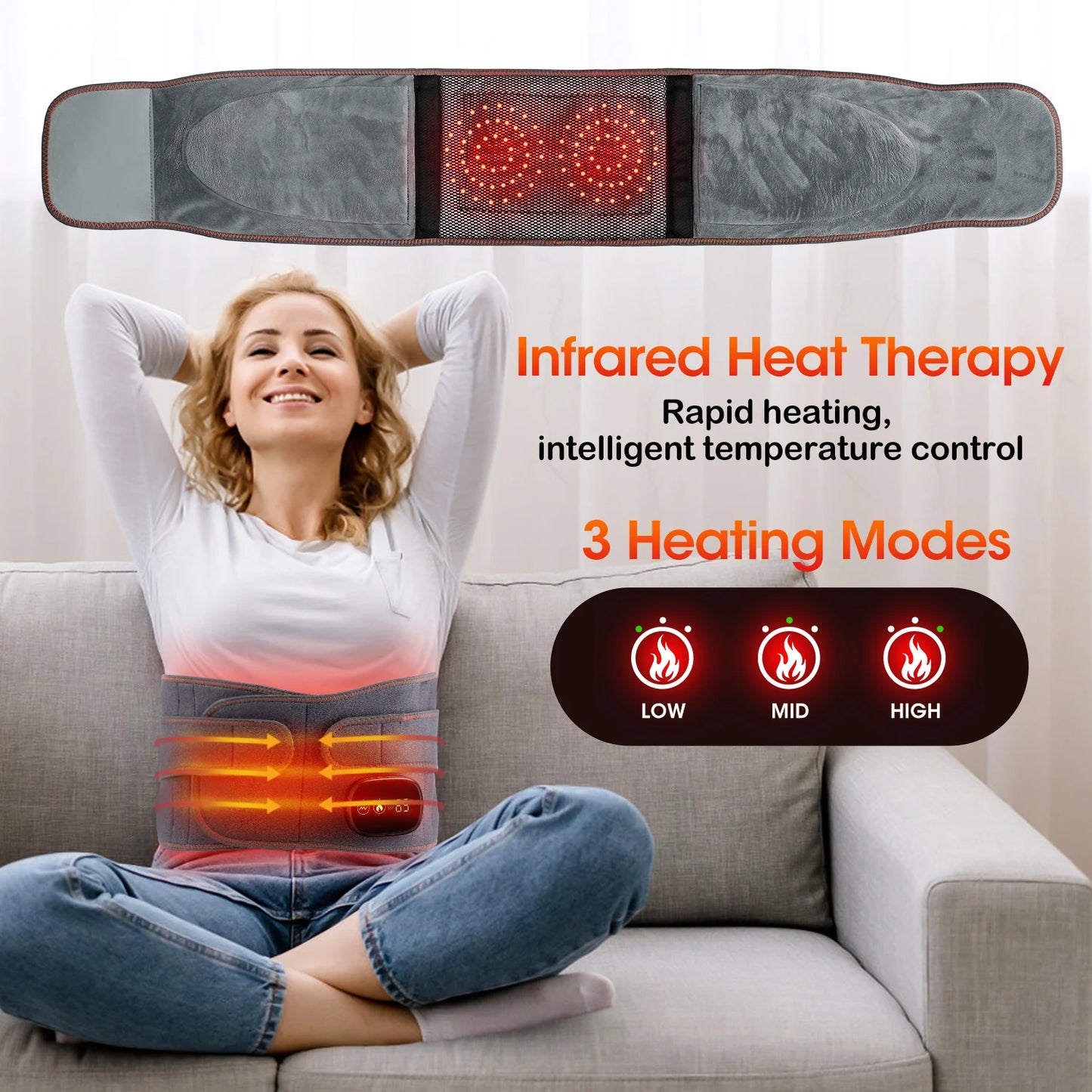Cintura gonfiabile Protezione per decompressione lombare Back Brace riscaldato Vibrazione Massaggio Cintura Airbag Supporto Correzione della postura