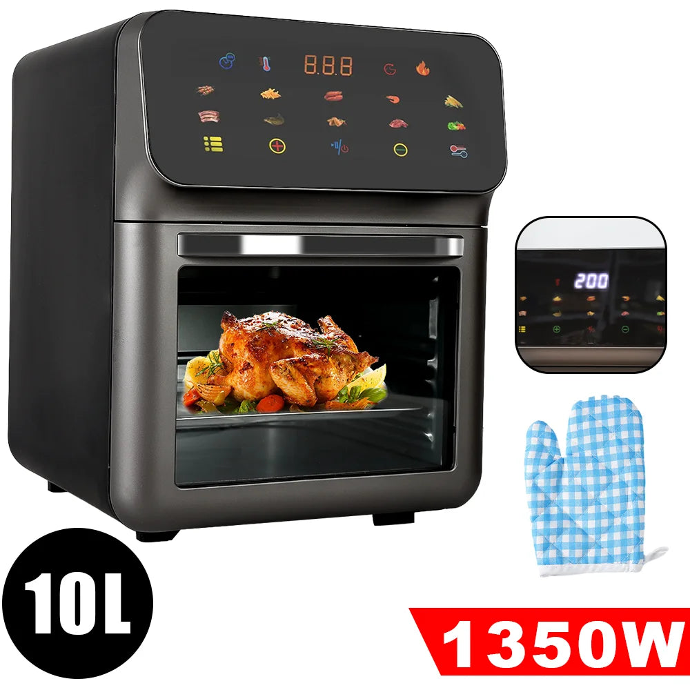 4/5/6/7/10/ 12L Friggitrici ad aria elettrica senza olio Cucina domestica automatica 360° Forno a convezione Friggitrice senza olio