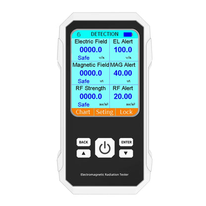 Campo elettrico Campo magnetico Tester di radiazione RF Misuratore digitale EMF Schermo a colori retroilluminato per ispezioni EMF casa e ufficio