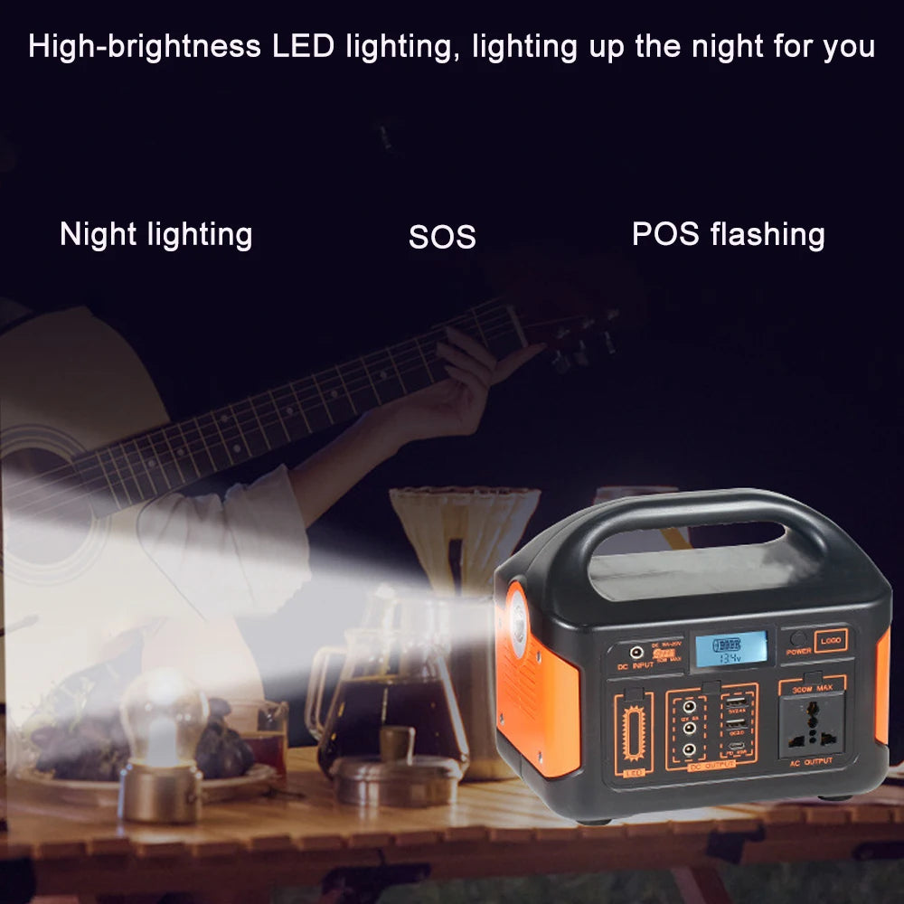 jsdsolar 100W 300W 500W Portable Power Station Pure Sine Wave Solar Generator 110V/220V UPS Camping Charging Station Power Bank