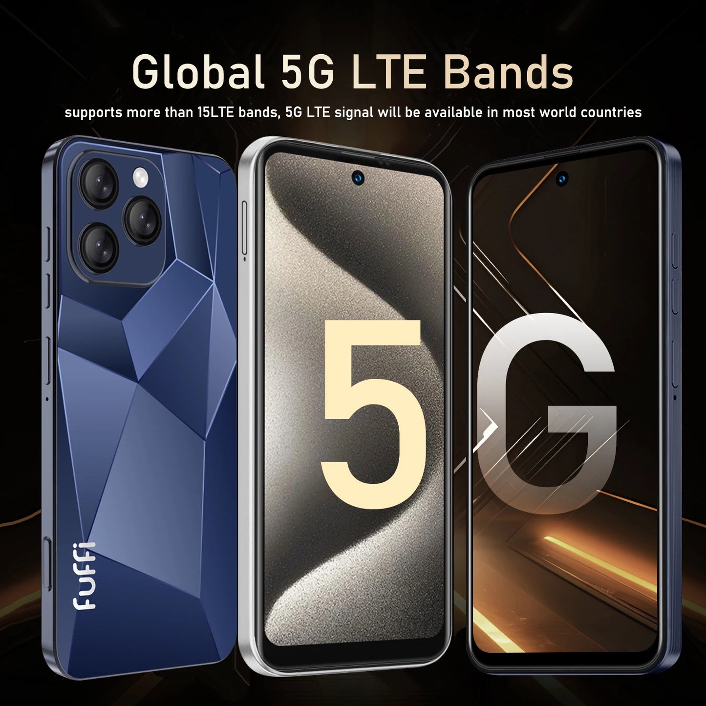 I16 Pro Smartphone 5G Android 5300mAH 12GB RAM 512G ROM 6.56Inch 1080x2640HD 24 + 48MP MTK10 Telefono cellulare di rete 4G