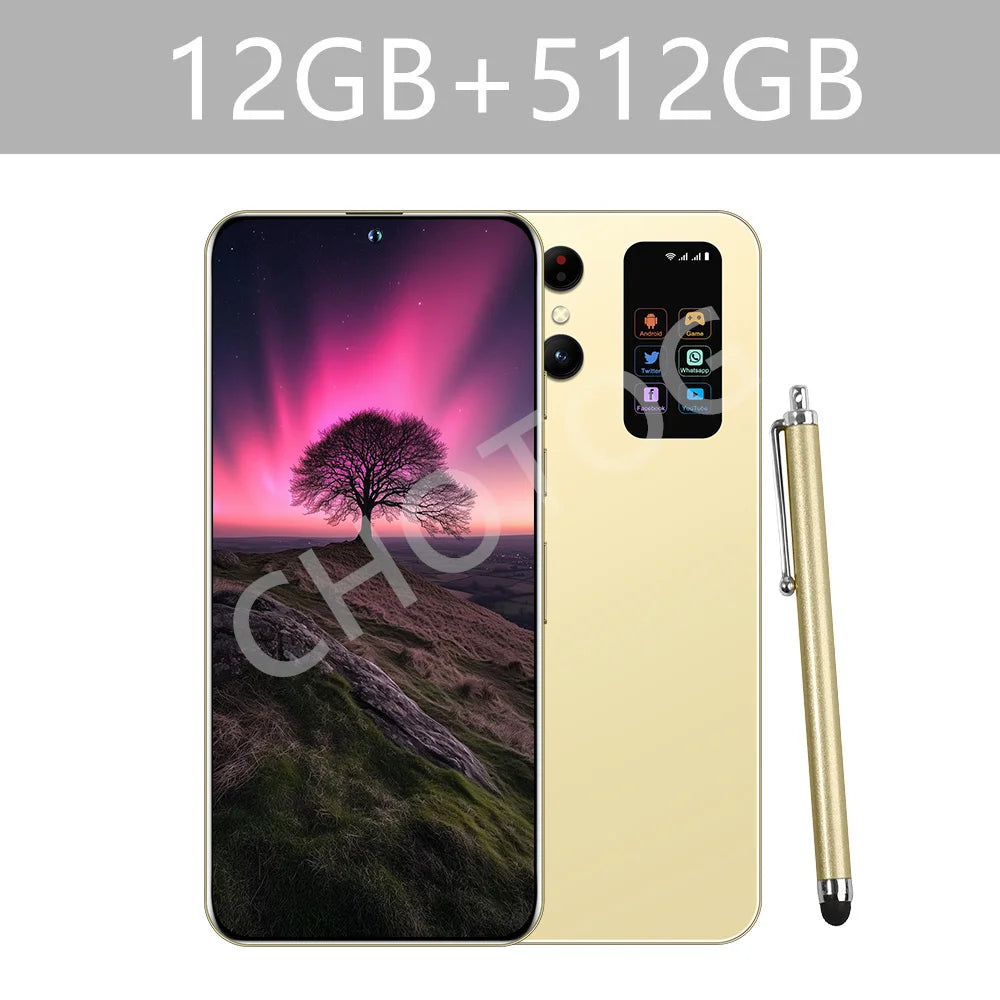 Cellulari 2025 SMS 25 Ultra 5G Smartphone originale 7.3HD Dual SIM 108MP Telefono cellulare Android versione globale 7800mAh Telefoni cellulari