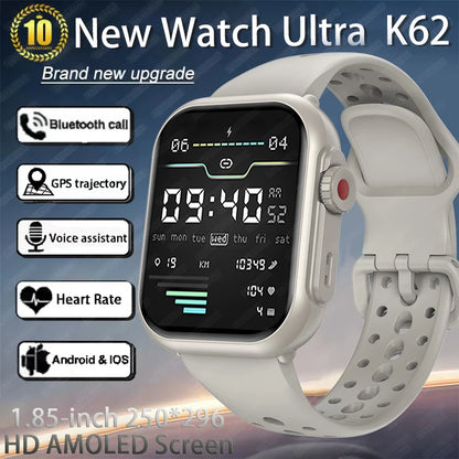 2025 Nuovo per Huawei Xiaomi Smart Watch Uomini Donne 1.85 pollici HD AMOLED Full Touch Screen IP68 Impermeabile Bluetooth Chiamata SmartWatch.