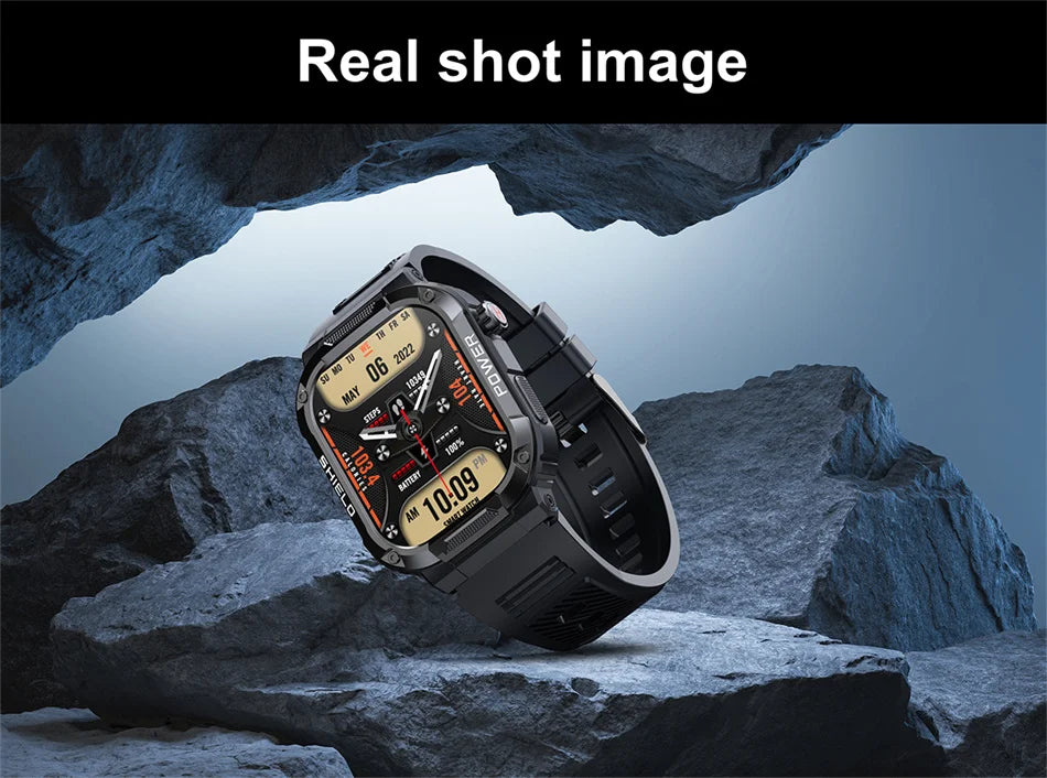 2025 Nuovo per Xiaomi Military Smart Watch Uomini impermeabili all'aperto Sport Fitness Tracker Monitor di salute 2.10" BT Call Smartwatch