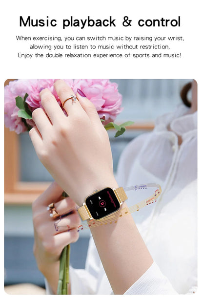 2024 Smart Watch Android Phone 1.44'' Pollici Schermo a colori Bluetooth Chiamata Ossigeno del sangue/ monitoraggio della pressione Smart Watch Donne Uomini