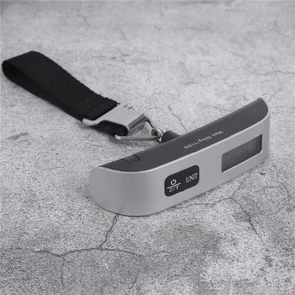 BILANCIA Scala portatile Display LCD digitale 110lb/ 50kg bagaglio elettronico appeso valigia viaggio pesi bagagli strumenti di equilibrio di peso
