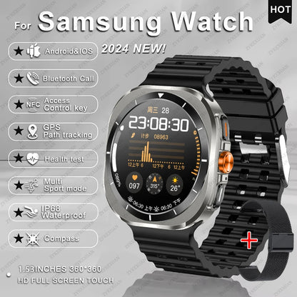 Novità 2025 per Samsung Galaxy Watch 7 Ultra GPS NFC Smart Watch da uomo 1,43" AMOLED con display sempre IP68 BT Call Sports Smartwatch