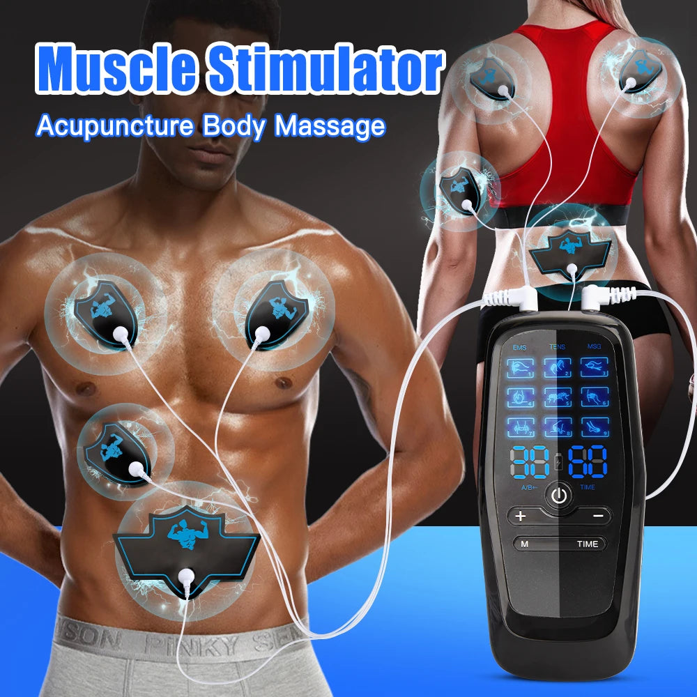 EMS Eletric Stimolazione muscolare USB Fisioterapia Decine di unità Pulse Impulse Mini massaggiatore per il corpo intero Macchina dimagrante