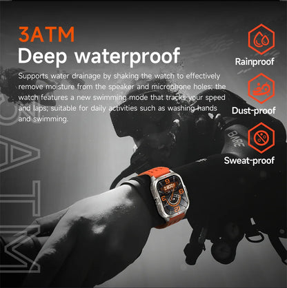 Nuovo per Xiaomi Military Smart Watch Men 3ATM impermeabile all'aperto Sport Fitness Tracker Monitor di salute Bluetooth Chiamata Smart Watch