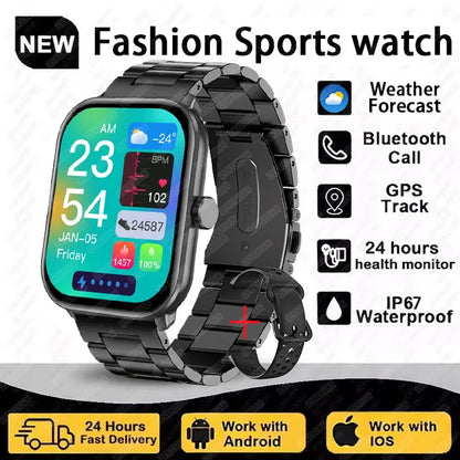 New Series 5 Watch5 Uomini Smart Watch Pressione sanguigna Ossigeno del sangue Frequenza cardiaca AI Voce Bluetooth Chiamata Donne SmartWatch per Xiaomi